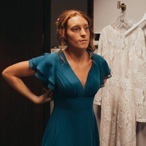 Azazie - Bridesmaid Dress - Ink Blue - Size 2